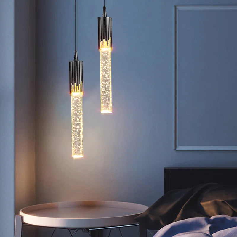 Modern Luxury Crystal Pendant Lamps Home Decor Bedside Hanging Light for Living Room Kictchen Bedroom Ceiling Chandelier Lights