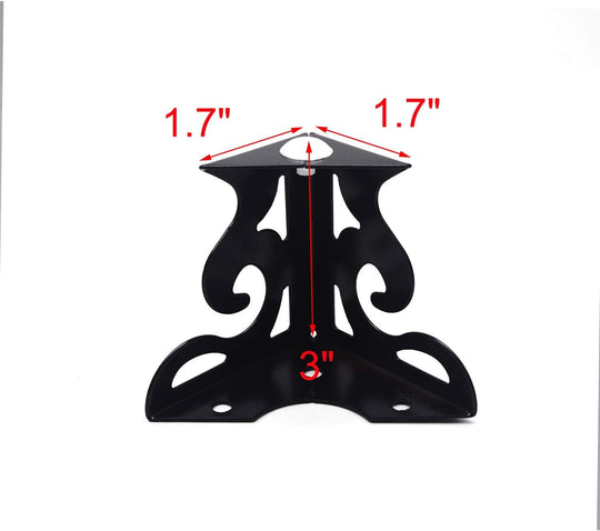 Furniture Feet Hollow Out Modern Cabinet Legs Sofa Feet Table Legs Iron Couch Feet Black Cupboard Feet Dresser Legs 3" Height Wardrobe Feet Pack of 4 with Mounting Screws
