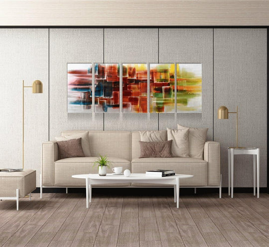 Abstract Metal Wall Arts Hand Crafted Aluminum Artwork Large Modern Wall Accent for Living Room Bedroom Kitchen Decor