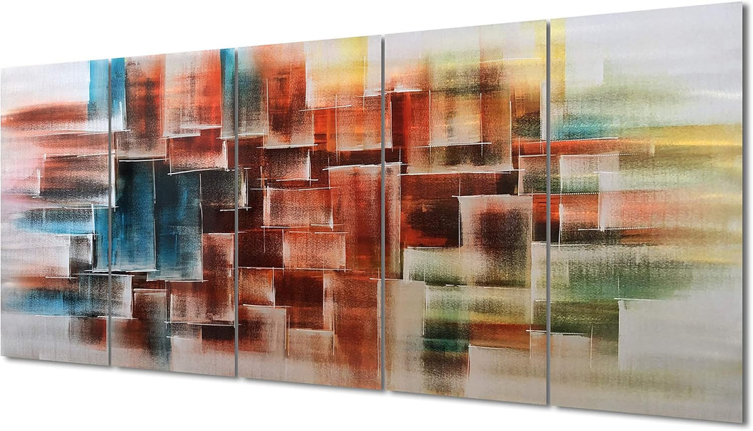 Abstract Metal Wall Arts Hand Crafted Aluminum Artwork Large Modern Wall Accent for Living Room Bedroom Kitchen Decor