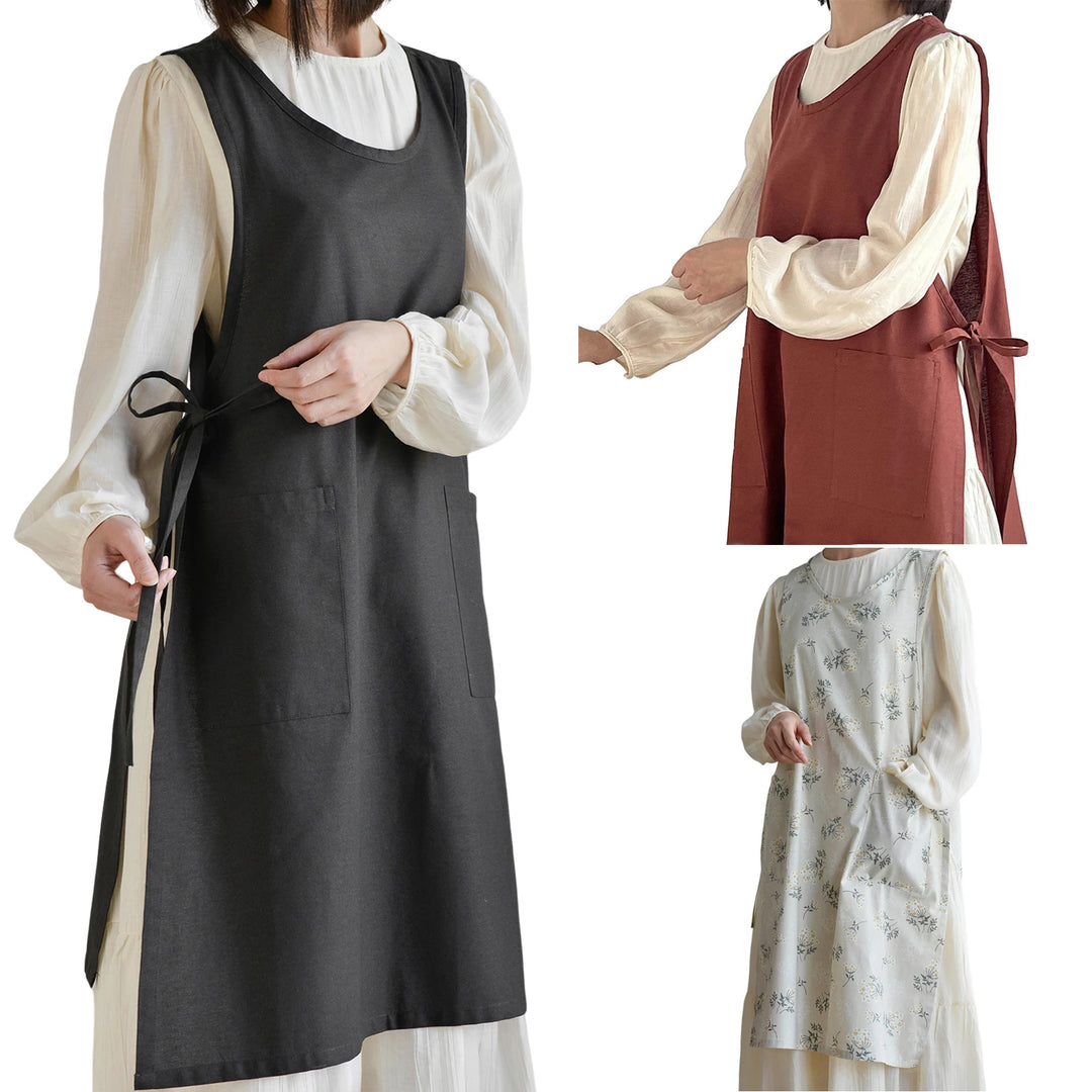 Kitchen Apron Adjustable Strap Cotton Lace for Women Home Kitchen Cooking Breathable Wear Apron Home Accessories