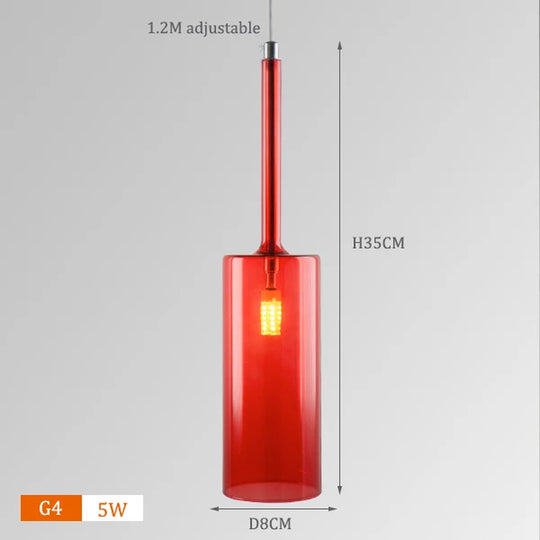 Nordic Colorful Glass Chandelier Lights Living Room Dining Table Kitchen Bedroom Fixtures Warm White LED Suspension Hanging Lamp
