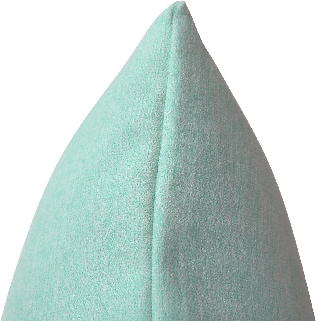 Super Soft Pillow Covers Melange Fabric Pillow Cushion Cover Throw Pillow Case with Hidden Zipper Pillow Sham Pillowcase for Chair 18 X 18 Inch Baby Blue 1 Piece (Case Only, No Insert)
