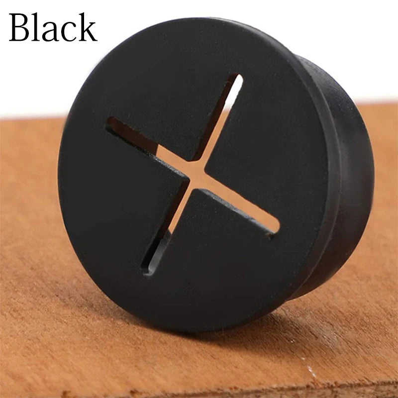 20/25Mm Flexible Rubber round Cable Hole Cover Gasket Office Desk TV Console Furnitures Cord Pass through Grommet Wire Organizer