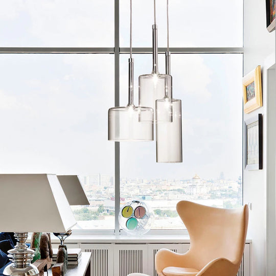 Nordic Colorful Glass Chandelier Lights Living Room Dining Table Kitchen Bedroom Fixtures Warm White LED Suspension Hanging Lamp