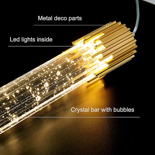 Modern Luxury Crystal Pendant Lamps Home Decor Bedside Hanging Light for Living Room Kictchen Bedroom Ceiling Chandelier Lights