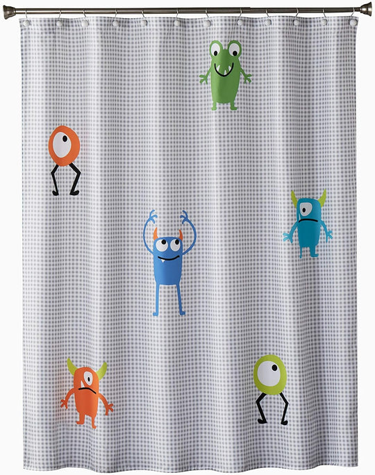 Monsters Shower Curtain, Multicolored