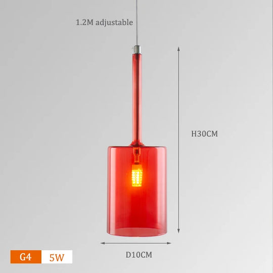 Nordic Colorful Glass Chandelier Lights Living Room Dining Table Kitchen Bedroom Fixtures Warm White LED Suspension Hanging Lamp