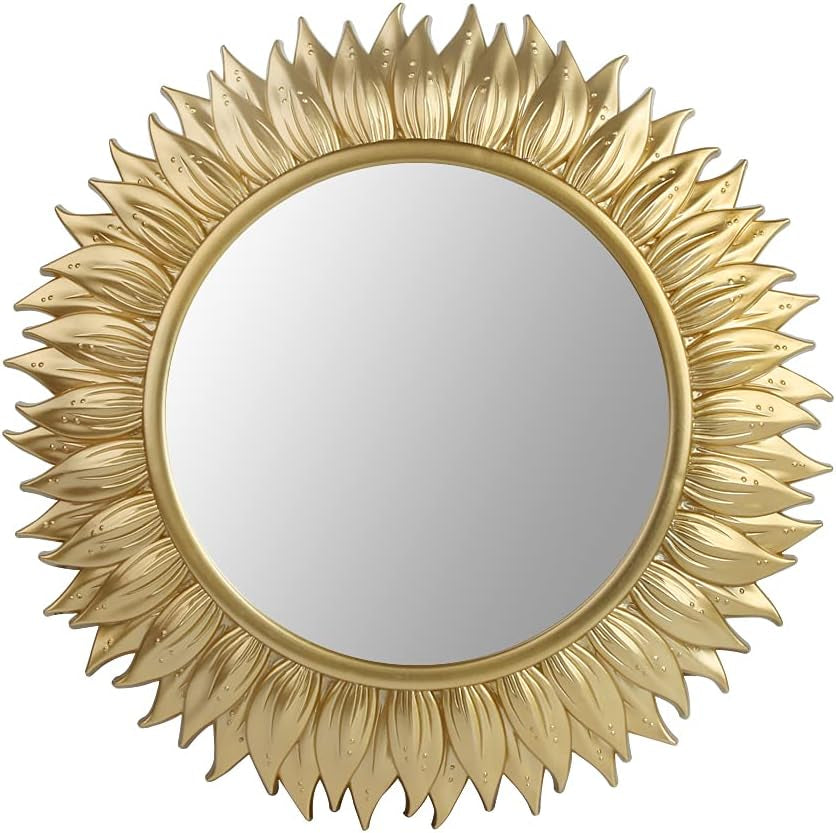 Small round Decor Wall Golden Mirrors Home Accessories for Bedroom, Living Room & Dinning Room