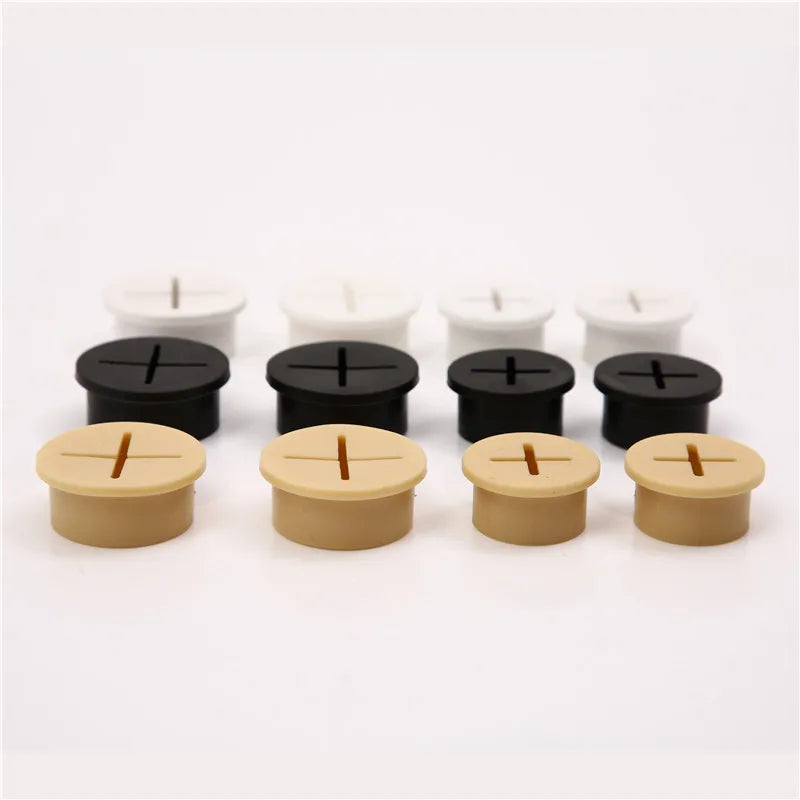 20/25Mm Flexible Rubber round Cable Hole Cover Gasket Office Desk TV Console Furnitures Cord Pass through Grommet Wire Organizer