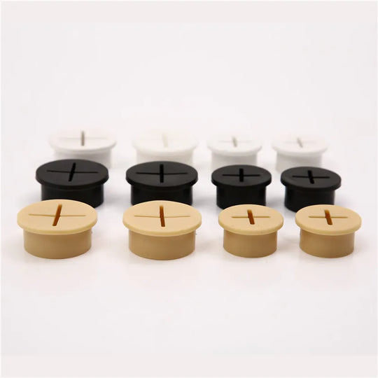 20/25Mm Flexible Rubber round Cable Hole Cover Gasket Office Desk TV Console Furnitures Cord Pass through Grommet Wire Organizer