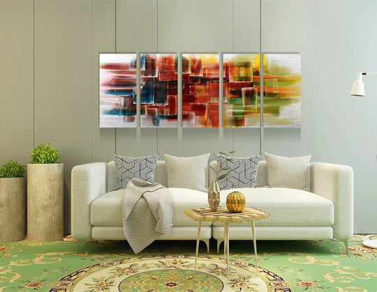 Abstract Metal Wall Arts Hand Crafted Aluminum Artwork Large Modern Wall Accent for Living Room Bedroom Kitchen Decor