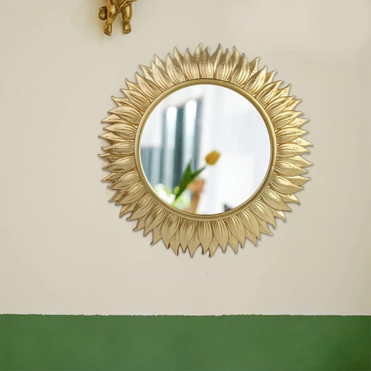 Small round Decor Wall Golden Mirrors Home Accessories for Bedroom, Living Room & Dinning Room