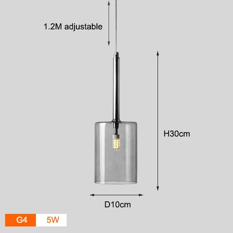 Nordic Colorful Glass Chandelier Lights Living Room Dining Table Kitchen Bedroom Fixtures Warm White LED Suspension Hanging Lamp
