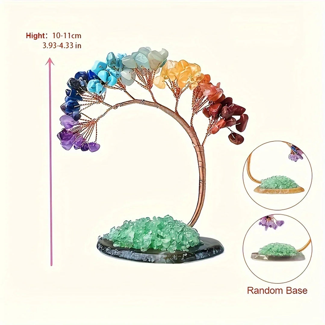 Natural Crystal Lucky Tree Ornaments, Healing Gemstone Ornament, Home Desktop Decoration Home Decor Home Accessories Decor