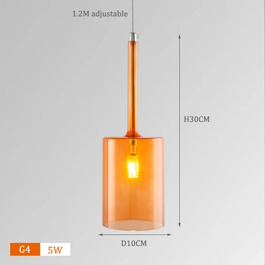 Nordic Colorful Glass Chandelier Lights Living Room Dining Table Kitchen Bedroom Fixtures Warm White LED Suspension Hanging Lamp