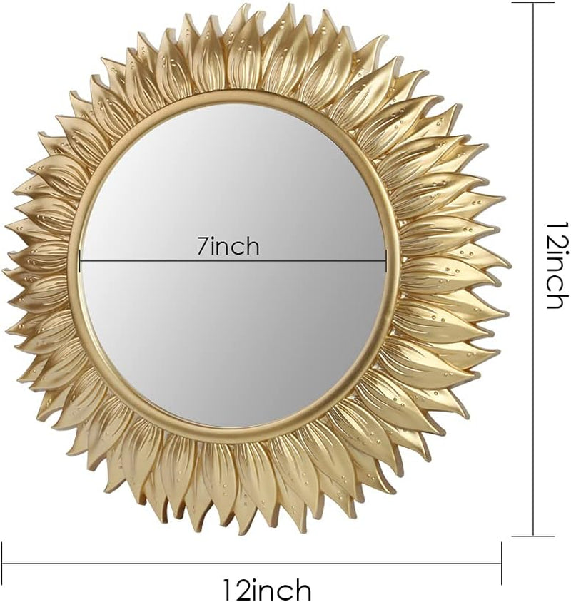Small round Decor Wall Golden Mirrors Home Accessories for Bedroom, Living Room & Dinning Room