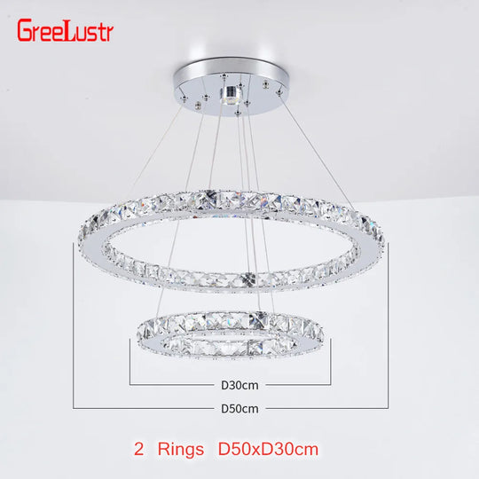 Modern K9 Crystal Led Chandelier Lights Home Lighting Chrome Lustre Chandeliers Ceiling Pendant Lamp Fixtures for Living Room