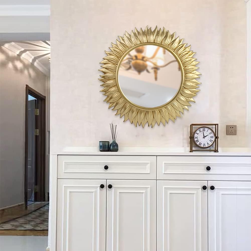 Small round Decor Wall Golden Mirrors Home Accessories for Bedroom, Living Room & Dinning Room