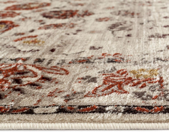 Cream 5 X 7 Vintage Floral Area Rug Carpet