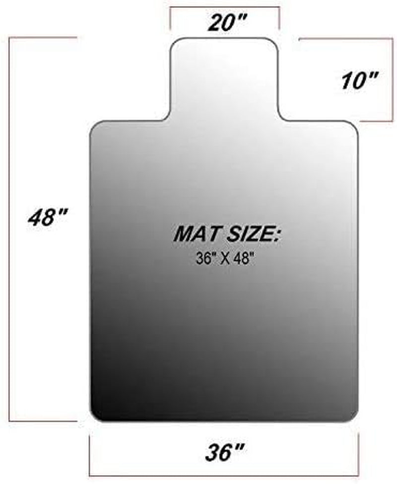 Clear Office Chair Mat 36'' X 48'', Durable Desk Chair Mat for Hardwood Floor, Heavy Duty Plastic Office Floor Mat under Rolling Chairs for Easy Glide and Protection (36" X 48" with Lip)