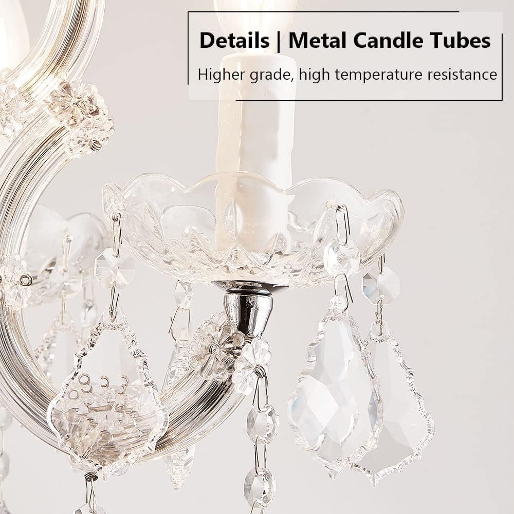 Modern Crystal Chandeliers for Dining Room - Small Crystals Chandelier Lights for Girls Bedroom, Dining Room, Hallway, Kitchen Island, Bathroom, Closet