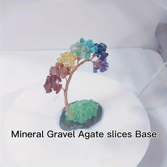 Natural Crystal Lucky Tree Ornaments, Healing Gemstone Ornament, Home Desktop Decoration Home Decor Home Accessories Decor