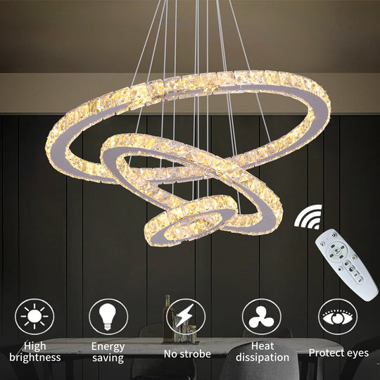 Modern K9 Crystal Led Chandelier Lights Home Lighting Chrome Lustre Chandeliers Ceiling Pendant Lamp Fixtures for Living Room