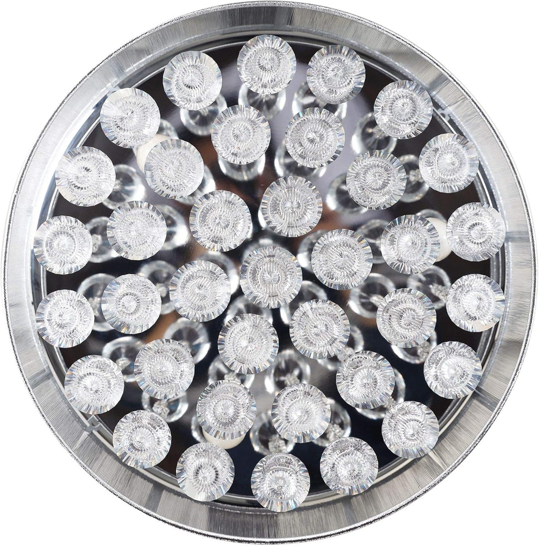 Ceiling Fans with Lights and Remote Crystal Chandelier Ceiling Fan with Light for Bedroom 3 Retractable Blades, 36 Inch, Silver