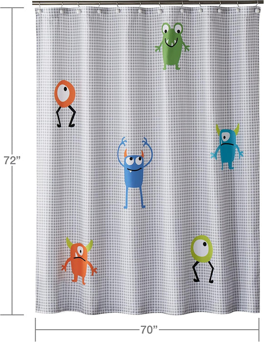 Monsters Shower Curtain, Multicolored
