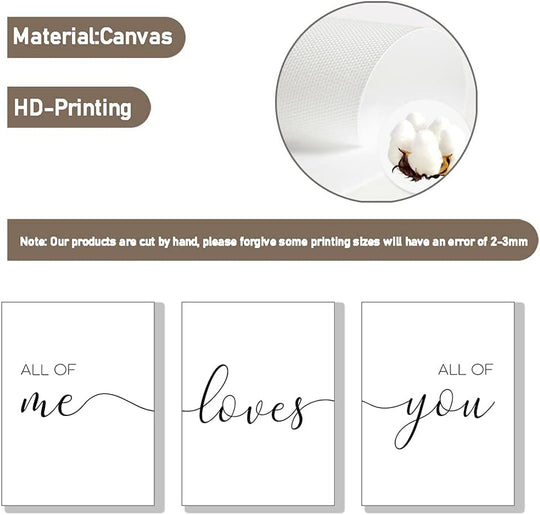 Minimalist Wall Art,Set of 3 Wall Art Canvas for Living Room,Bedroom Wall Decor,Quote Wall Art Print,8X10 Inch,Unframed (8WÃ—10L)
