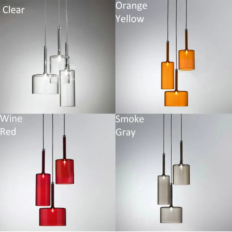 Nordic Colorful Glass Chandelier Lights Living Room Dining Table Kitchen Bedroom Fixtures Warm White LED Suspension Hanging Lamp