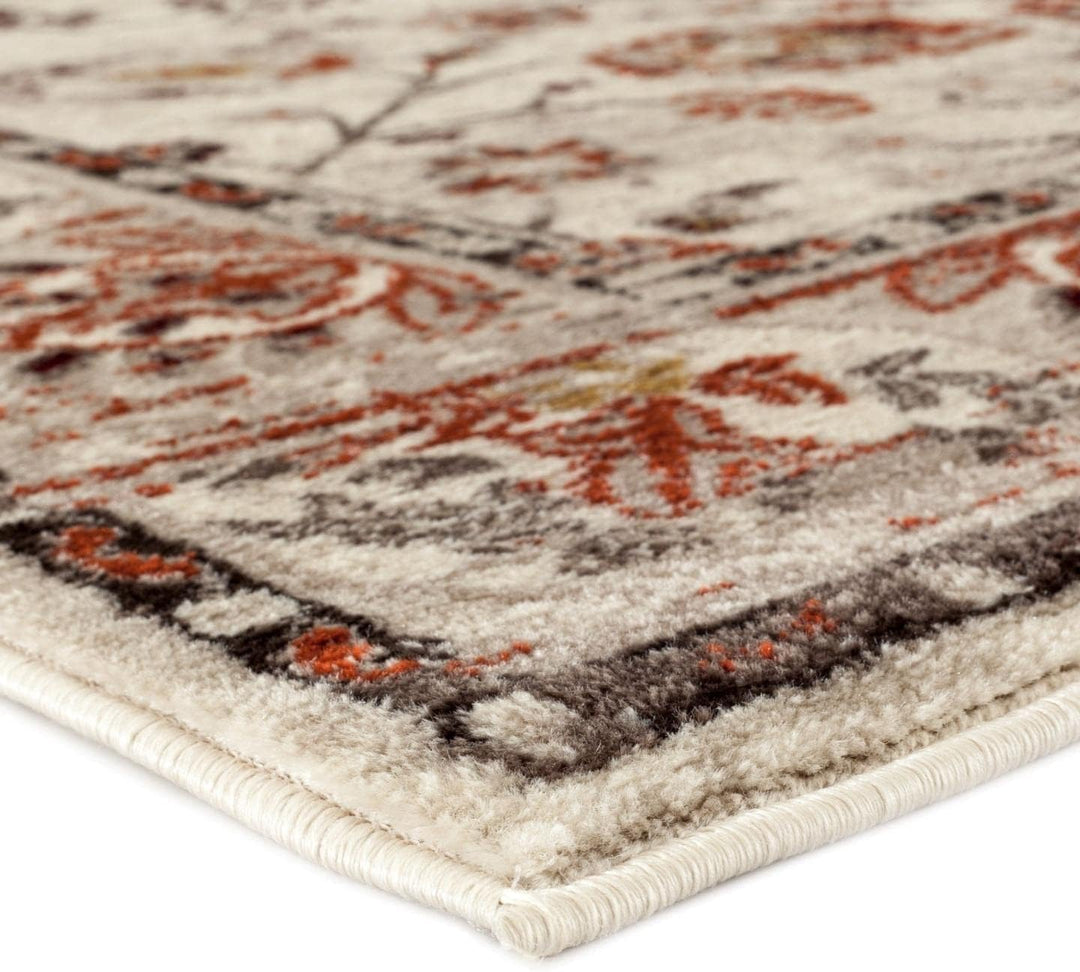 Cream 5 X 7 Vintage Floral Area Rug Carpet