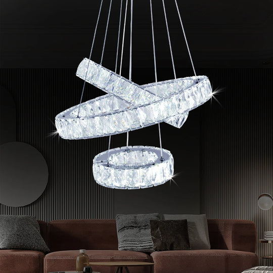 Modern K9 Crystal Led Chandelier Lights Home Lighting Chrome Lustre Chandeliers Ceiling Pendant Lamp Fixtures for Living Room