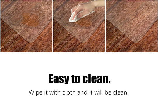 Clear Office Chair Mat 36'' X 48'', Durable Desk Chair Mat for Hardwood Floor, Heavy Duty Plastic Office Floor Mat under Rolling Chairs for Easy Glide and Protection (36" X 48" with Lip)