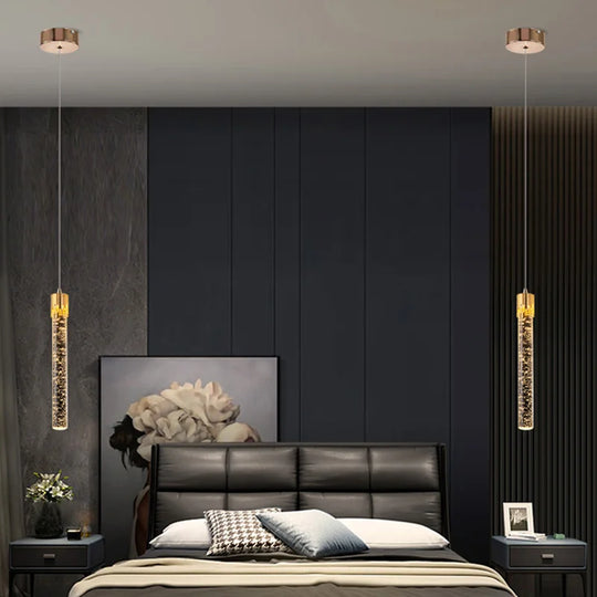 Modern Luxury Crystal Pendant Lamps Home Decor Bedside Hanging Light for Living Room Kictchen Bedroom Ceiling Chandelier Lights