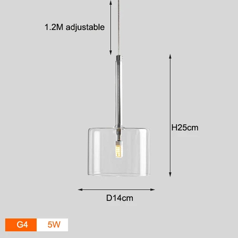Nordic Colorful Glass Chandelier Lights Living Room Dining Table Kitchen Bedroom Fixtures Warm White LED Suspension Hanging Lamp