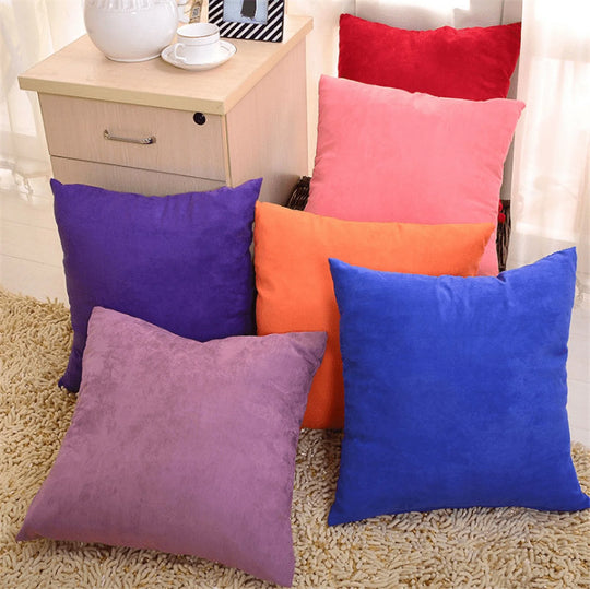 18''X18'' Pillowcase Cushion Cover Square Solid Color Cotton Canvas Throw Pillow Case Home Decor (Pillow Is Not Included)