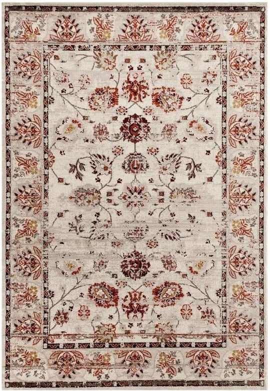 Cream 5 X 7 Vintage Floral Area Rug Carpet