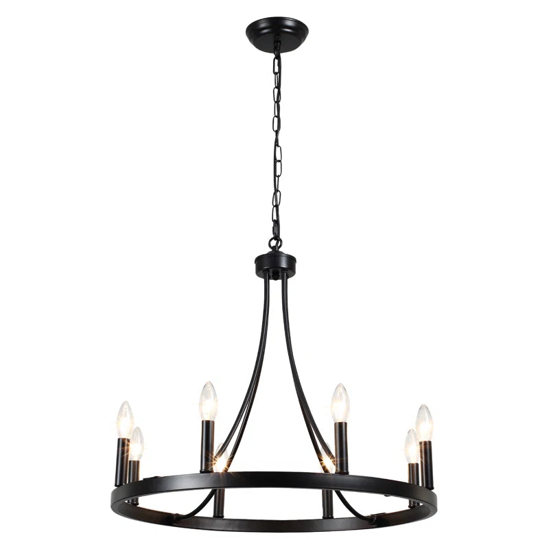 Hendon 20- Light Large Farmhouse Wagon Wheel Chandelier Candle Style Rustic round Lights Fixture for Kitchen Island Living Room Foyer Entryway