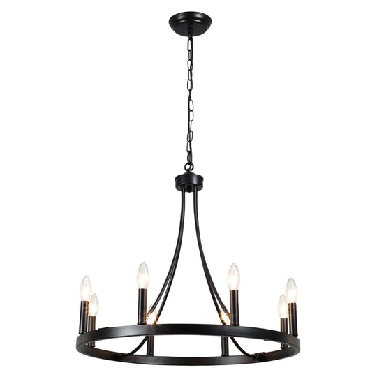 Hendon 20- Light Large Farmhouse Wagon Wheel Chandelier Candle Style Rustic round Lights Fixture for Kitchen Island Living Room Foyer Entryway