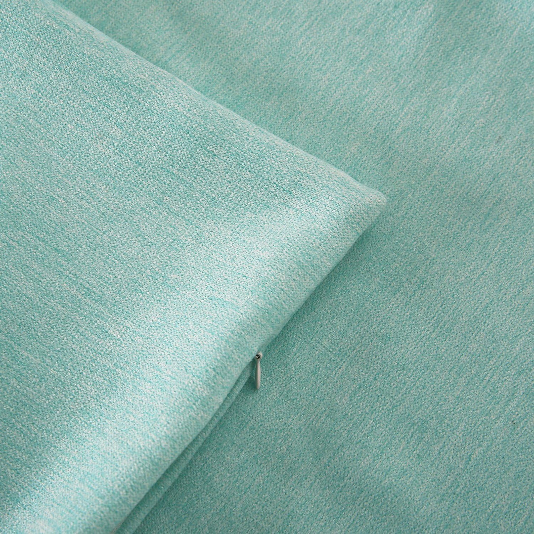 Super Soft Pillow Covers Melange Fabric Pillow Cushion Cover Throw Pillow Case with Hidden Zipper Pillow Sham Pillowcase for Chair 18 X 18 Inch Baby Blue 1 Piece (Case Only, No Insert)