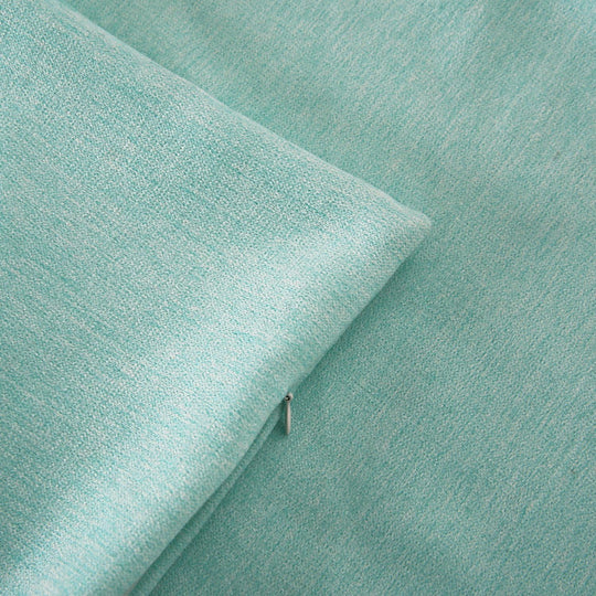 Super Soft Pillow Covers Melange Fabric Pillow Cushion Cover Throw Pillow Case with Hidden Zipper Pillow Sham Pillowcase for Chair 18 X 18 Inch Baby Blue 1 Piece (Case Only, No Insert)