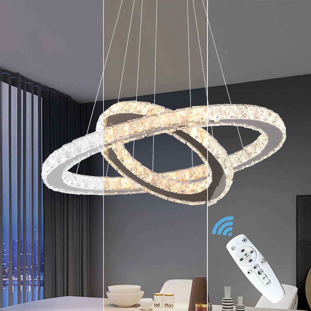 Modern K9 Crystal Led Chandelier Lights Home Lighting Chrome Lustre Chandeliers Ceiling Pendant Lamp Fixtures for Living Room