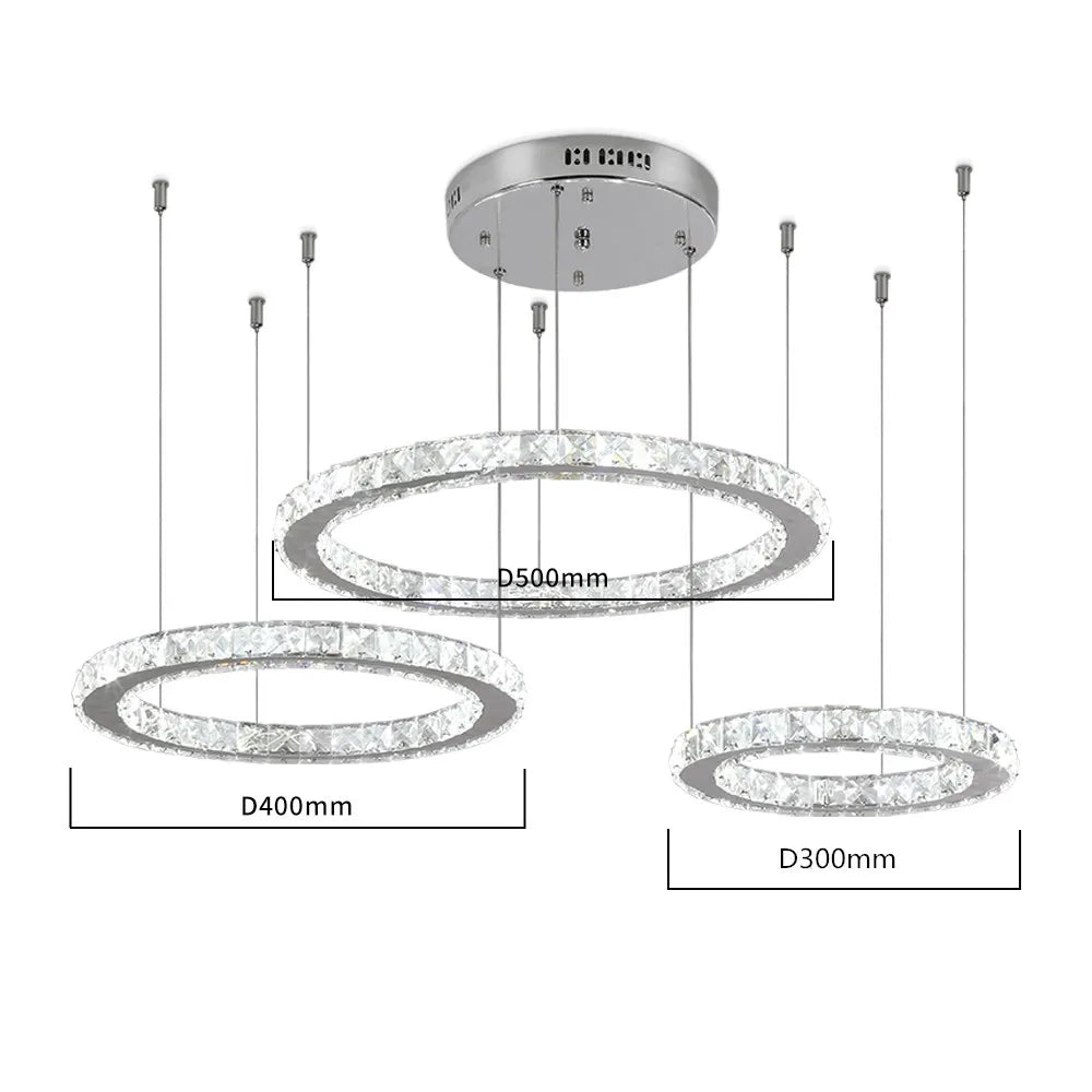 Modern K9 Crystal Led Chandelier Lights Home Lighting Chrome Lustre Chandeliers Ceiling Pendant Lamp Fixtures for Living Room