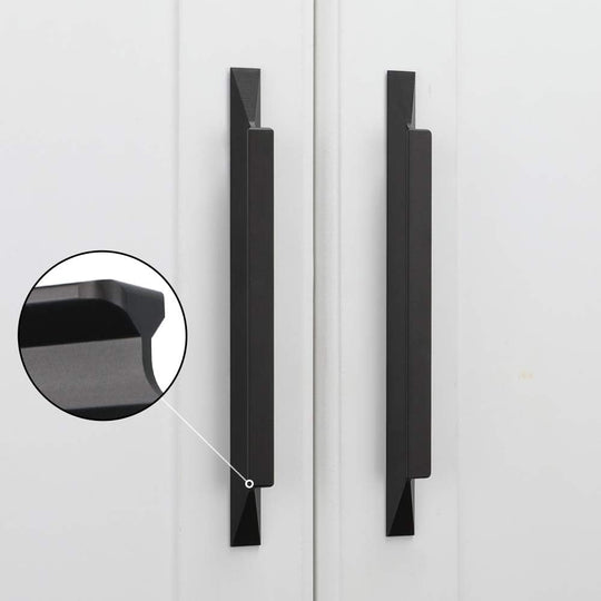 10 Pack Black Cabinet Handles 7-1/2 Inch Drawer Pulls Modern Style Hardware Cupboard Handle Bathroom Door Dresser Pull, 192Mm