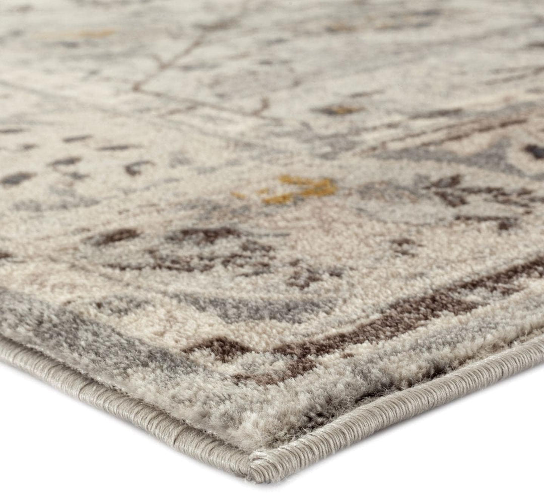 Gray 8 X 10 Vintage Floral Area Rug Carpet