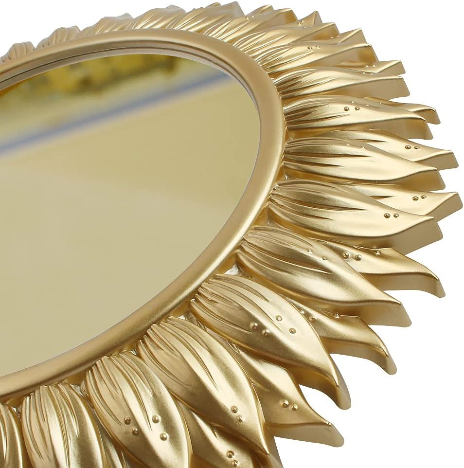 Small round Decor Wall Golden Mirrors Home Accessories for Bedroom, Living Room & Dinning Room