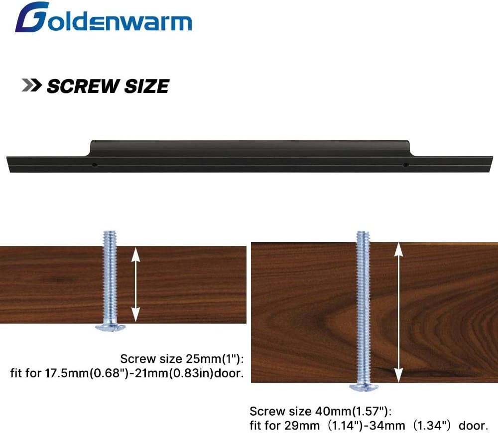10 Pack Black Cabinet Handles 7-1/2 Inch Drawer Pulls Modern Style Hardware Cupboard Handle Bathroom Door Dresser Pull, 192Mm